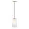 Designers Fountain Liana 60 Watt 1-Light Brushed Gold Glam Pendant Light with Etched Glass Shade D328M-6PB-BG - alternate 2